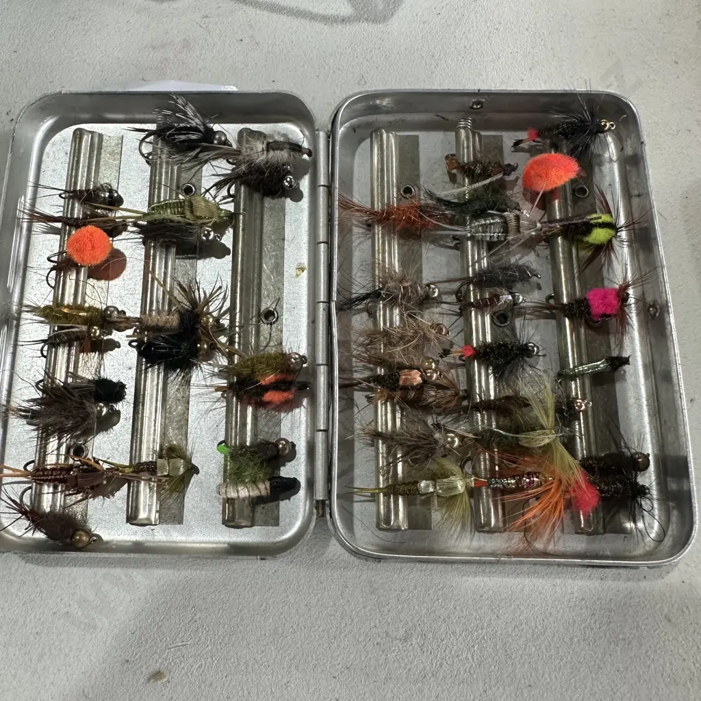 Small Perrine fly box with flys Image 1++