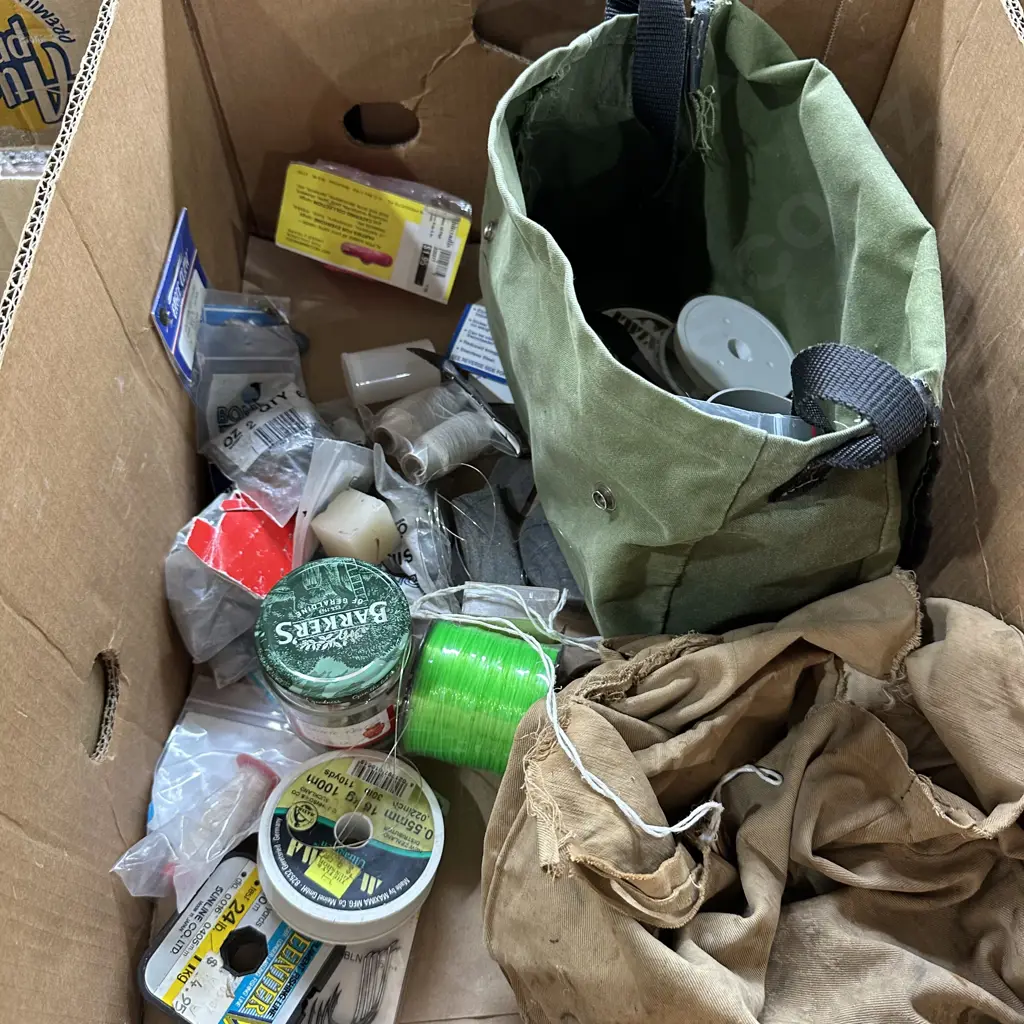 2 fishing bags and contents Image 1++