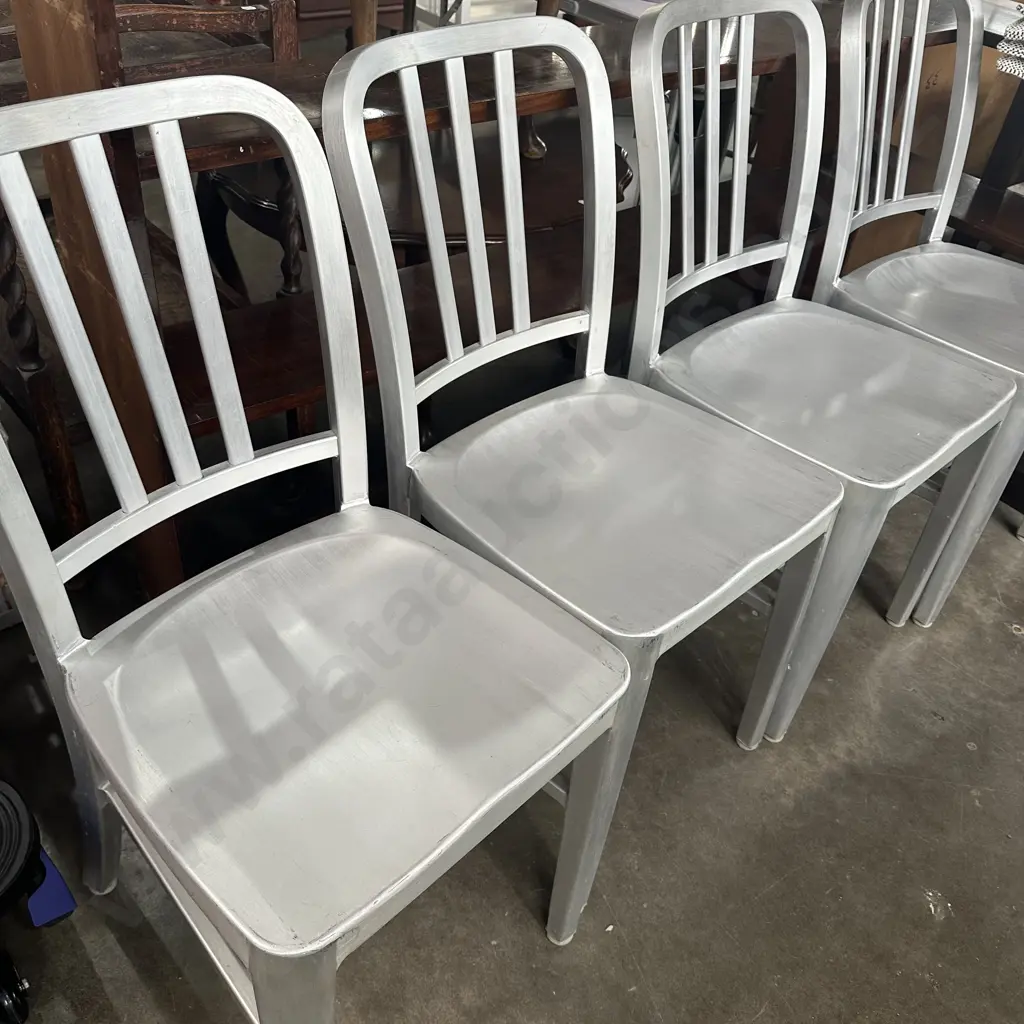 Set of 4 US navy chairs Image 1++