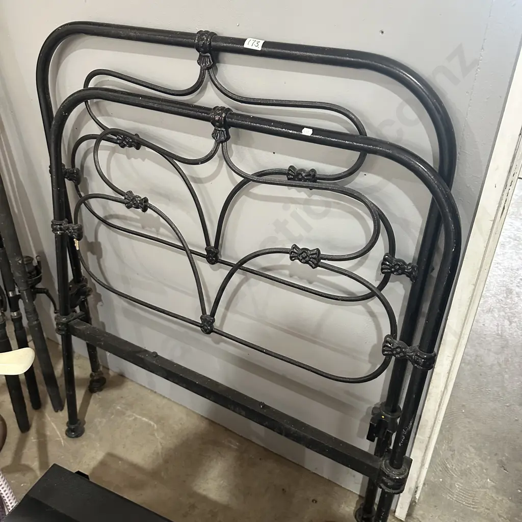 Antique Single wrought iron bed ends Image 1++