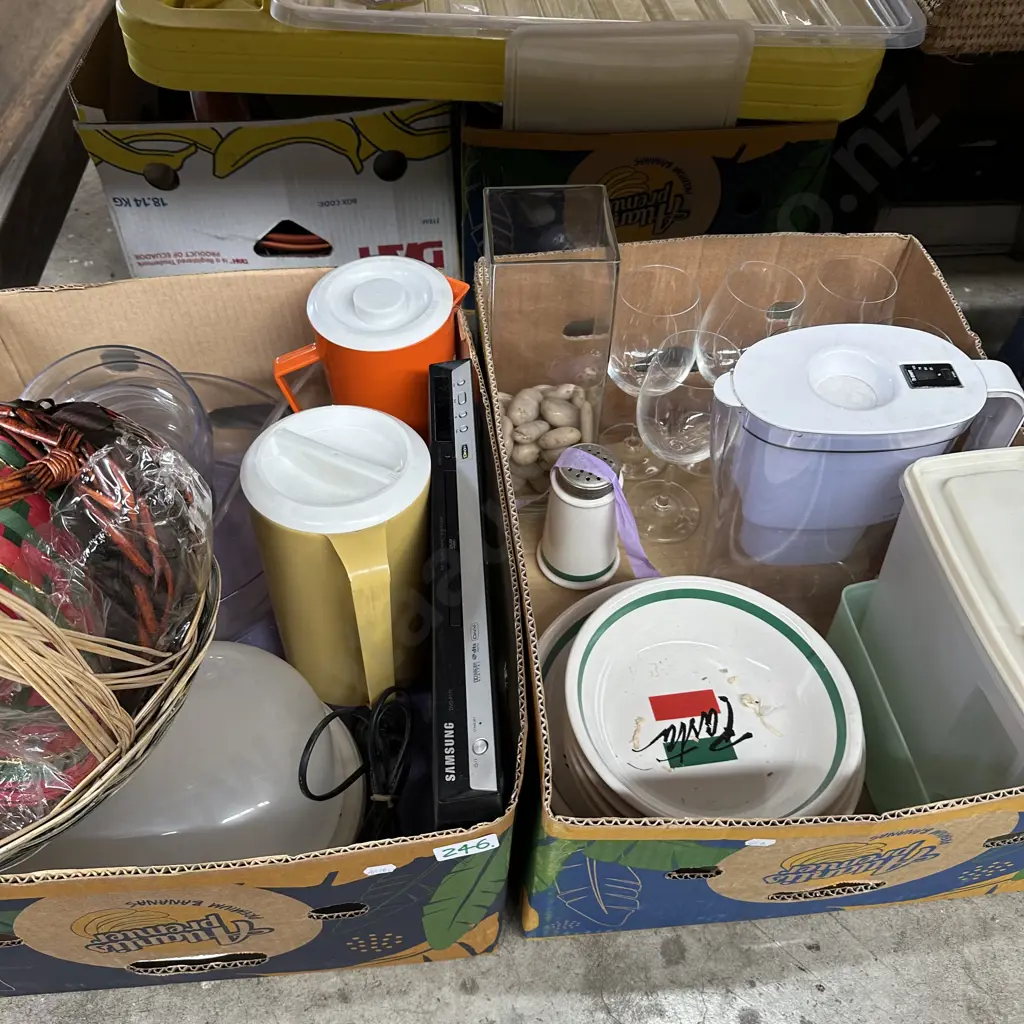 2 Boxes wine glasses,DVD,water filter jug etc Image 1++