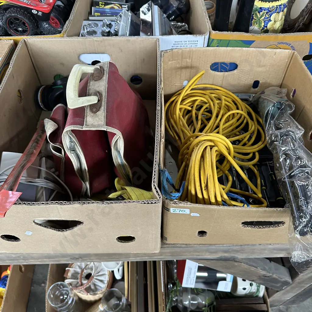 2 Boxes Tool kit,lead and tie down etc Image 1++