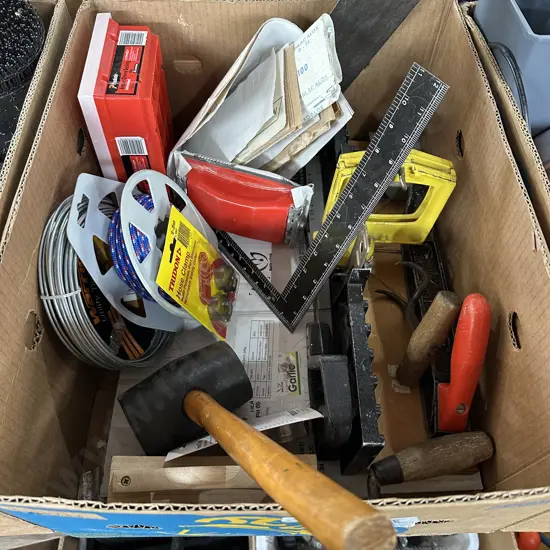 Box of tools and new items