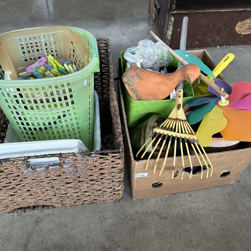Gardening items, and sea grass basket etc Image 1++