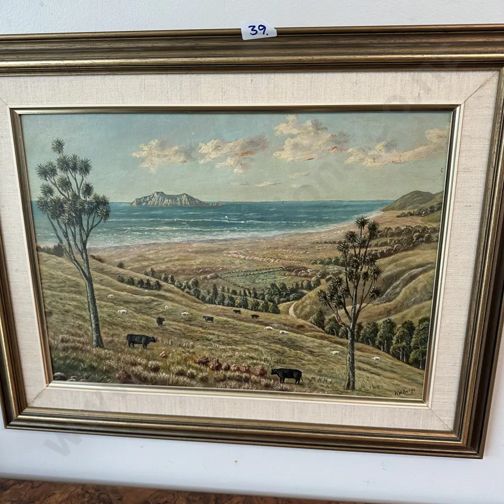 HW Burge "Hill top view" Waimarama Image 1++