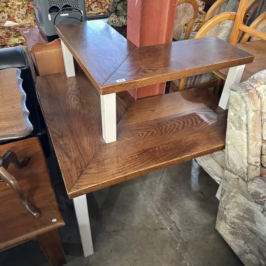 Oak display shelves