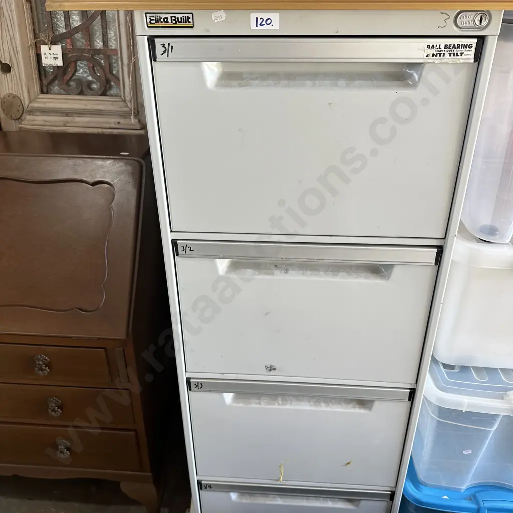 file cabinet & vintage metal trunk Image 1++