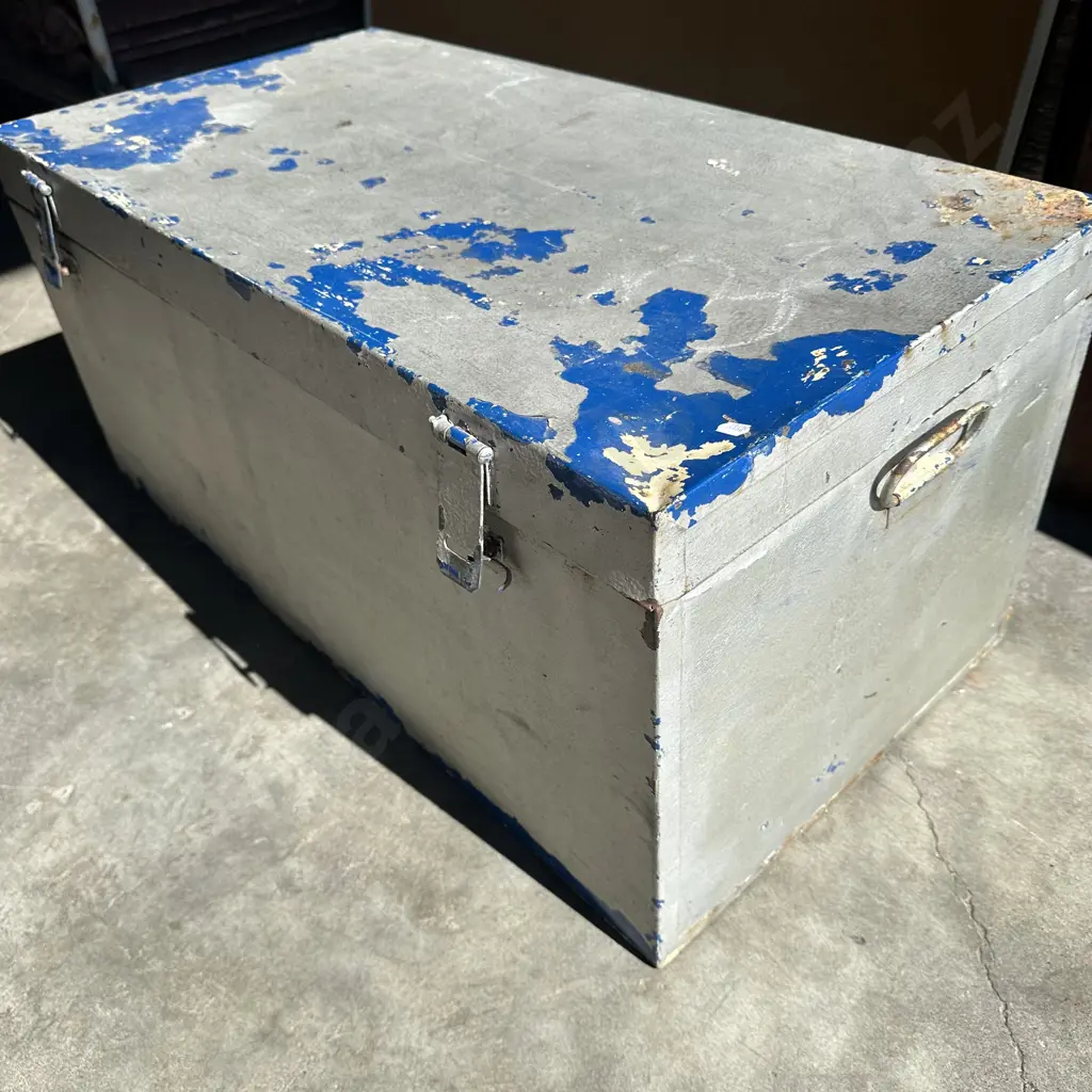 file cabinet & vintage metal trunk Image 1++