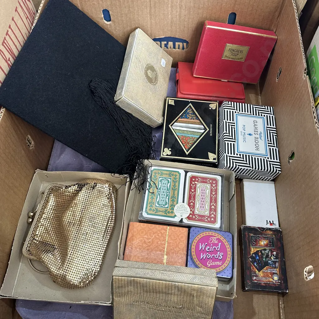 Playing cards, vintage purse, graduation hat  etc Image 1++