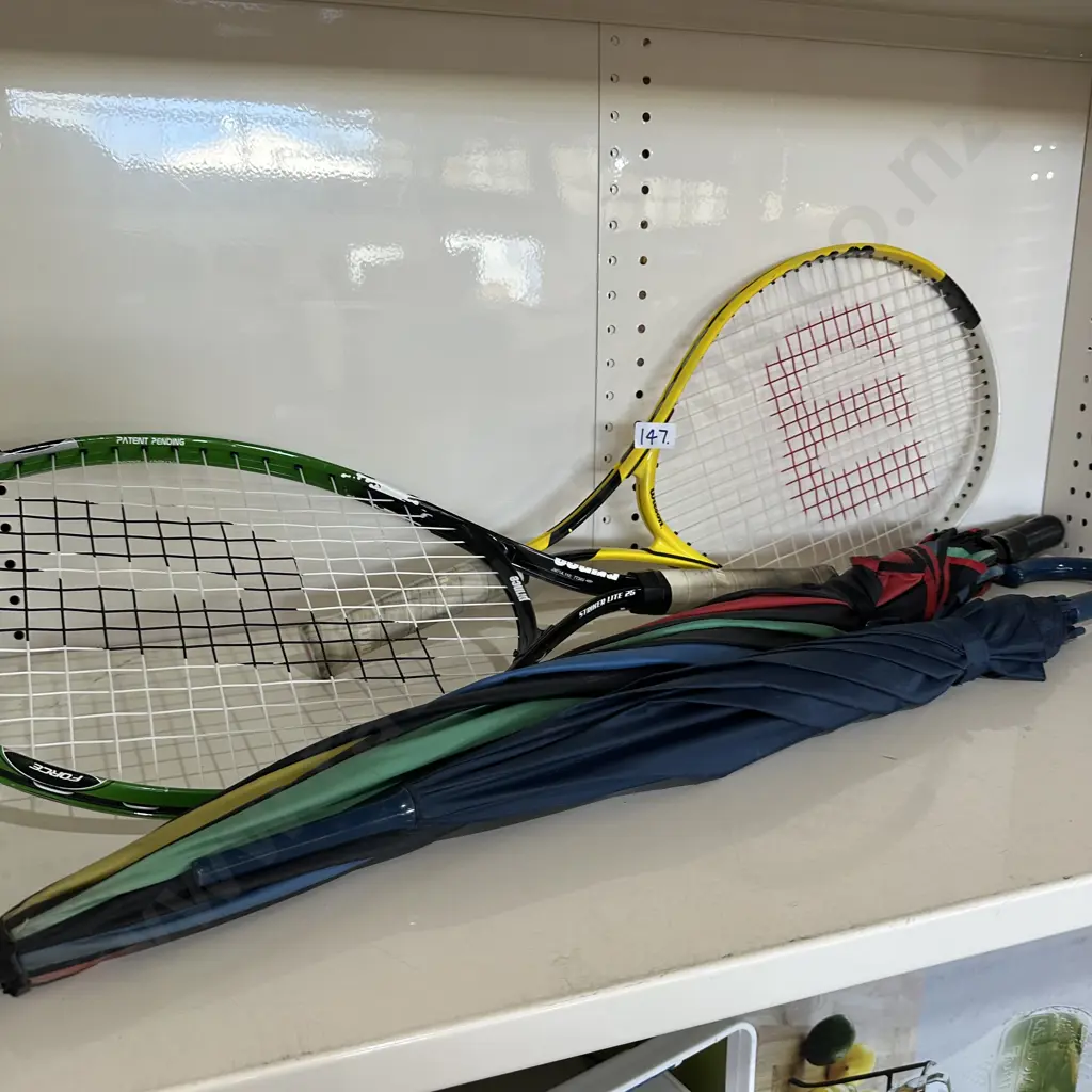 umbrellas and tennis rackets Image 1++