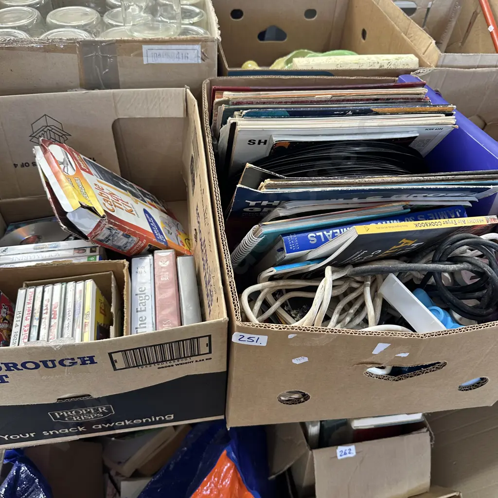 2 boxes LPs and dvds Image 1++