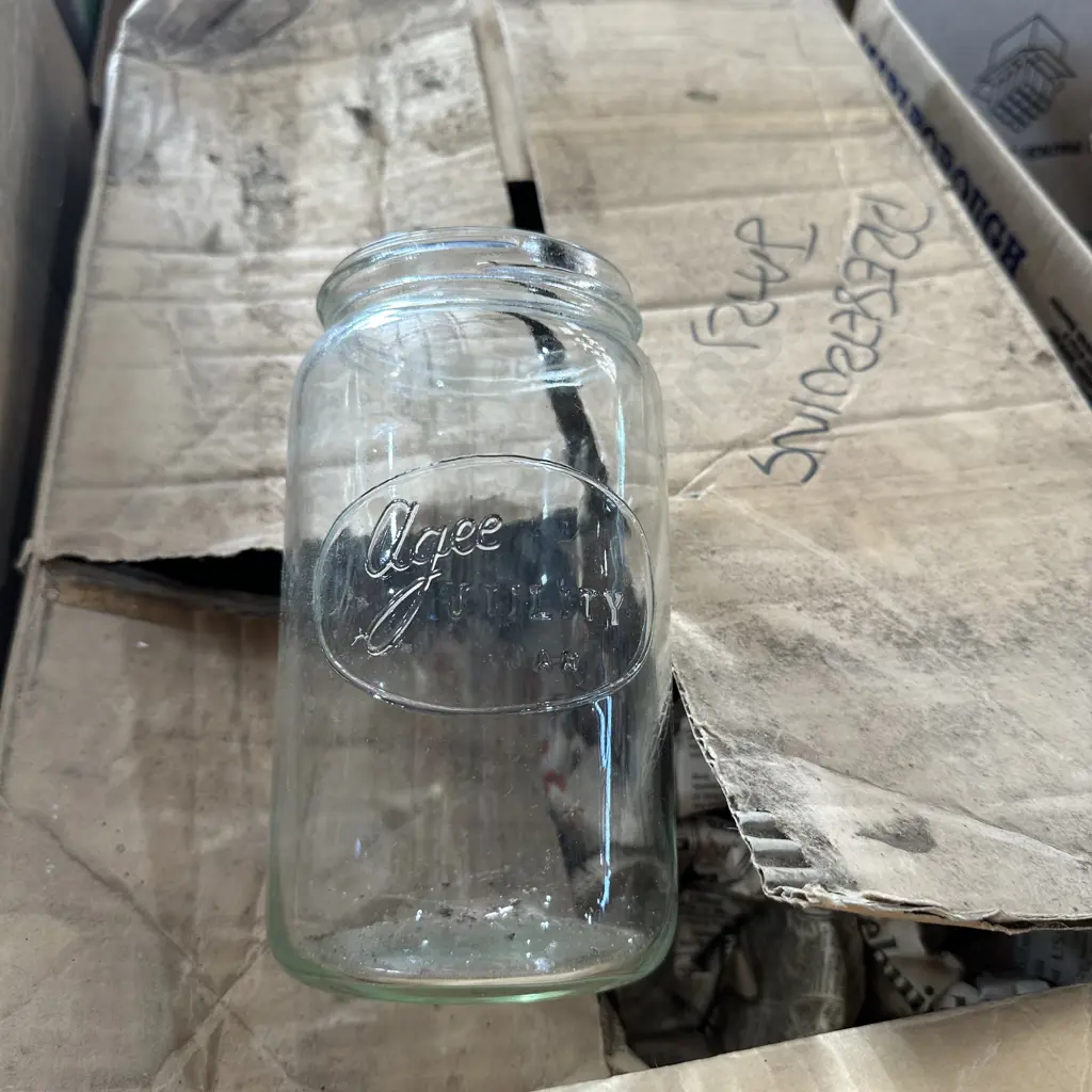 12 large agee 6 half size jars Image 1++