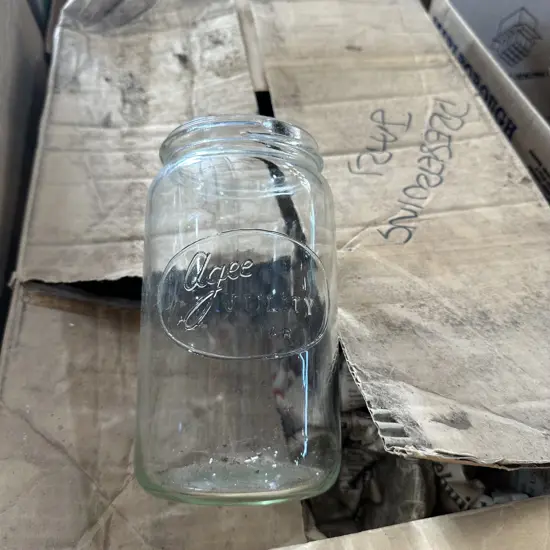 12 large agee 6 half size jars