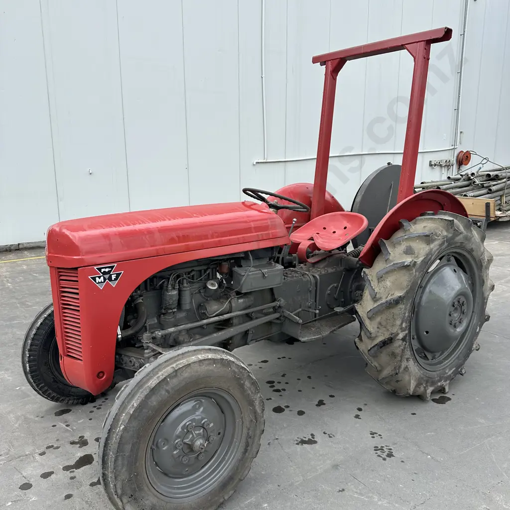 Massey Ferguson tractor (petrol) with Saw bench attachment - restored & working well Image 1++