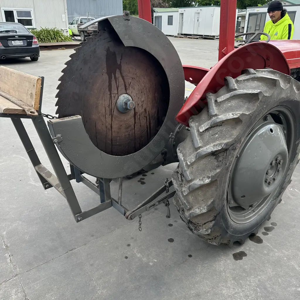 Massey Ferguson tractor (petrol) with Saw bench attachment - restored & working well Image 1++