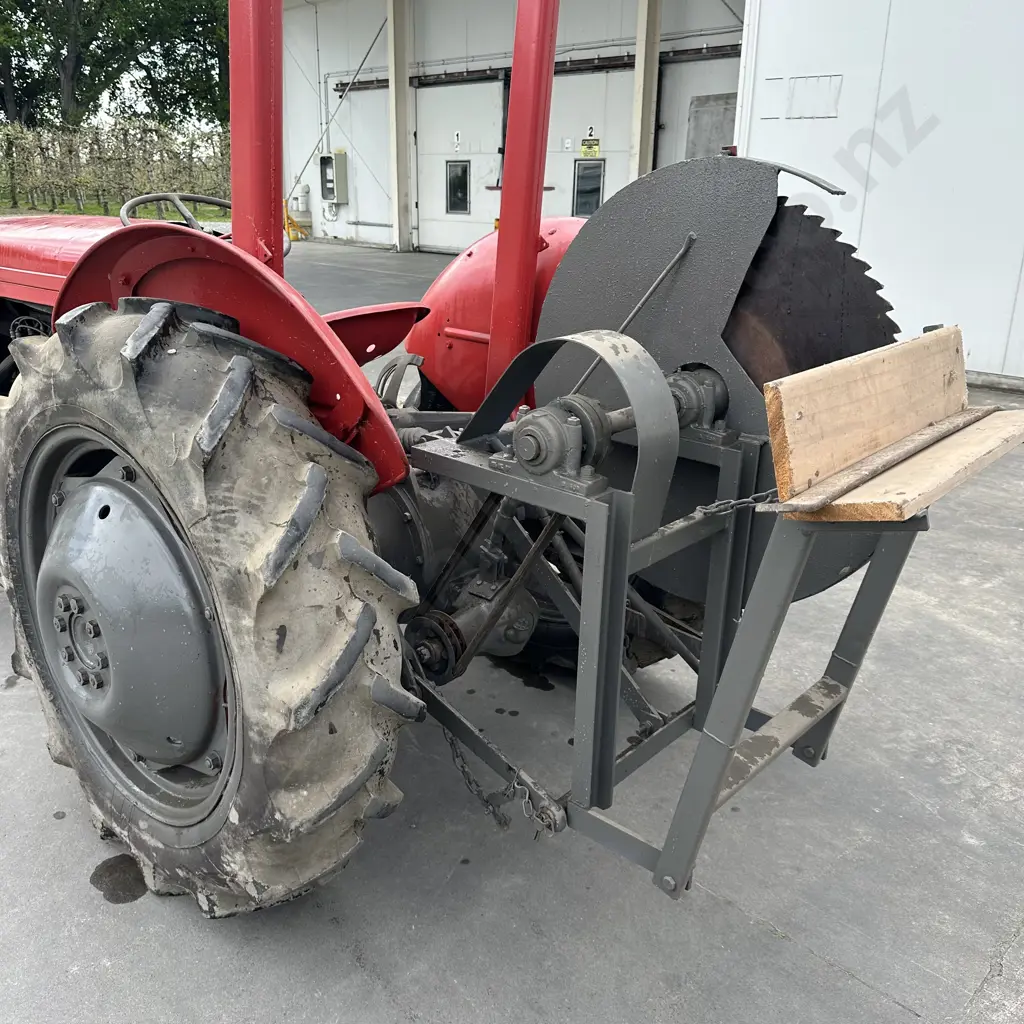 Massey Ferguson tractor (petrol) with Saw bench attachment - restored & working well Image 1++