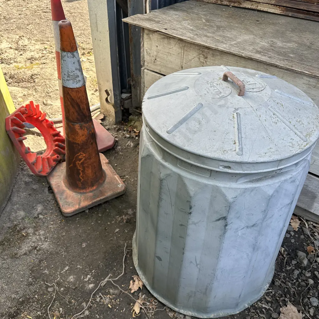 Compost bin and road cones Image 1++