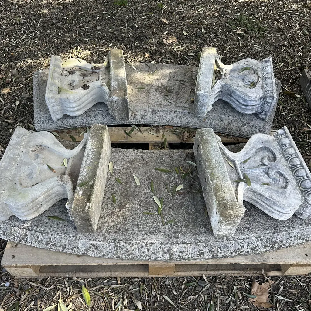 Pr of concrete garden bench seats Image 1++