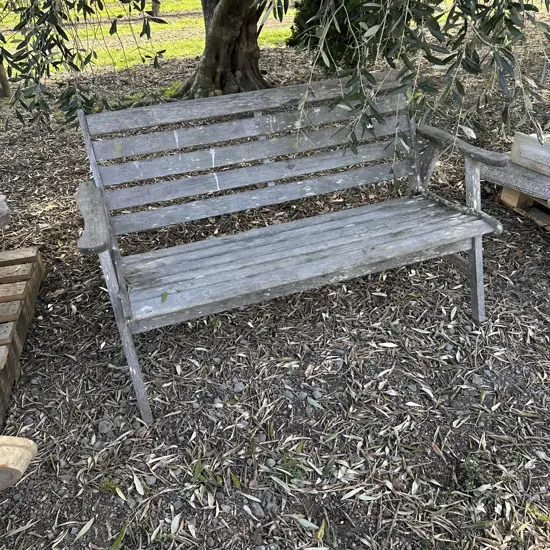 wooden bench seat
