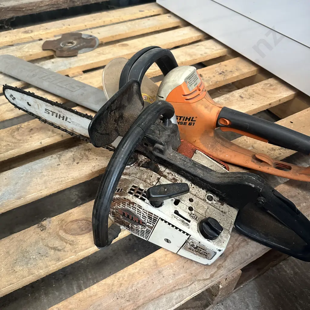 stihl chainsaw and trimmer - sold as working Image 1++
