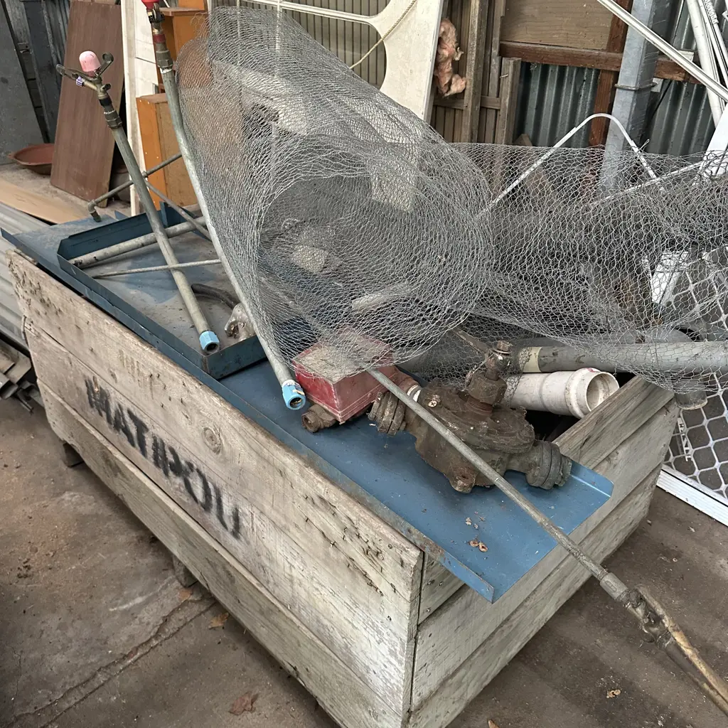 bin lot inc sprinklers, netting, valves, pipe, taps etc Image 1++