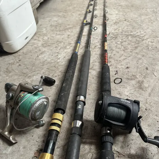 3 boat rods 2 reels