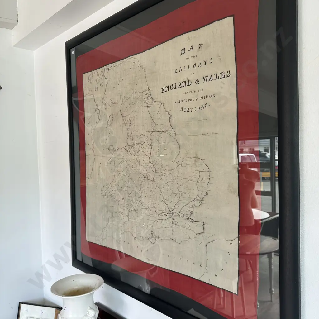 Early rare silk map printed by Welch Margetson, London 1851 (2pics) Image 1++