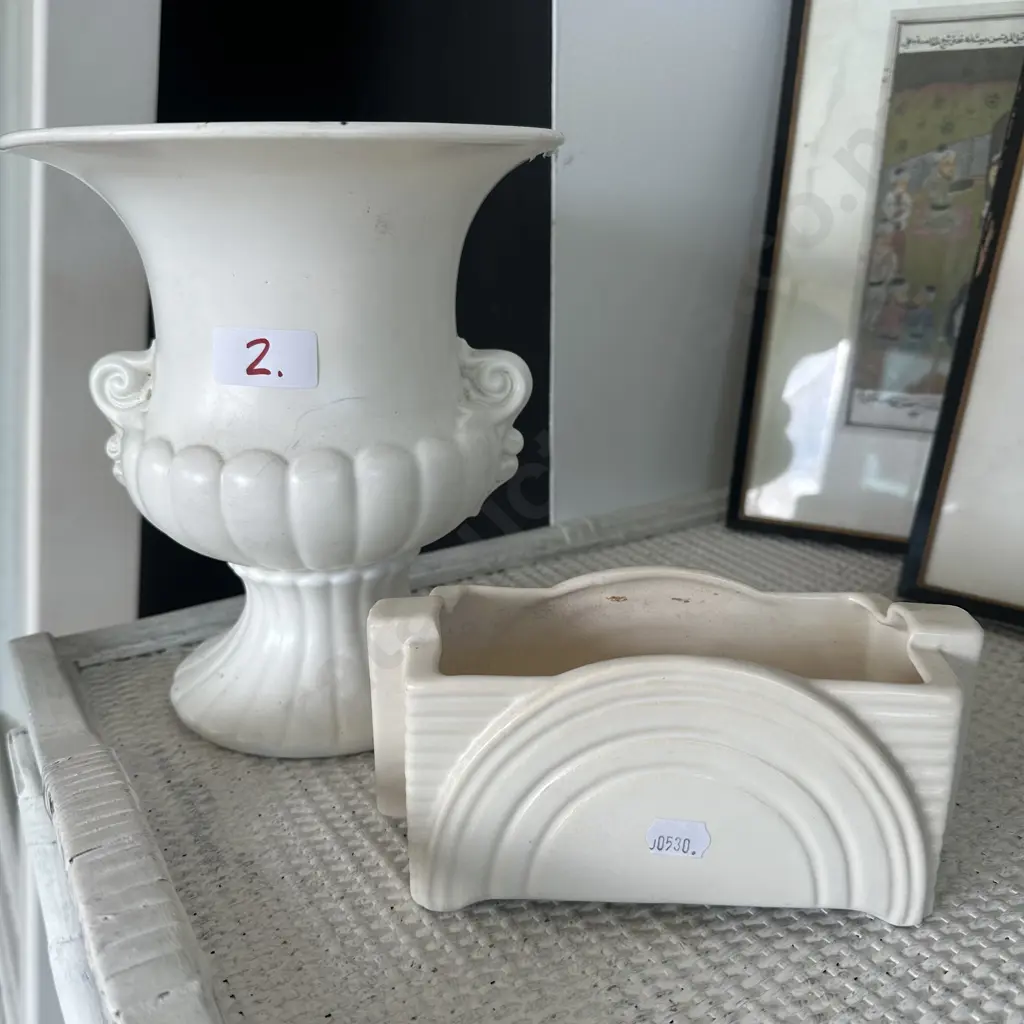 Crown Lynn 22cm vase plus Art Deco Shorter & Sons Image 1++