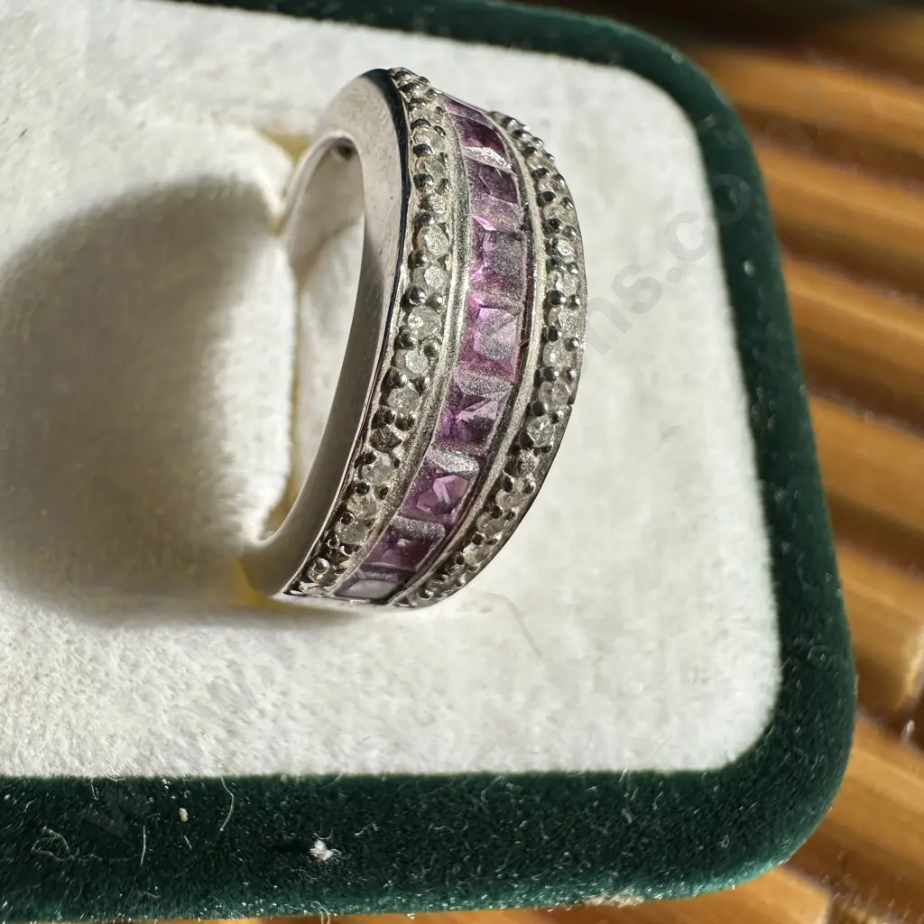 MHJ 10 ct  white gold Amethyst ring Image 1++