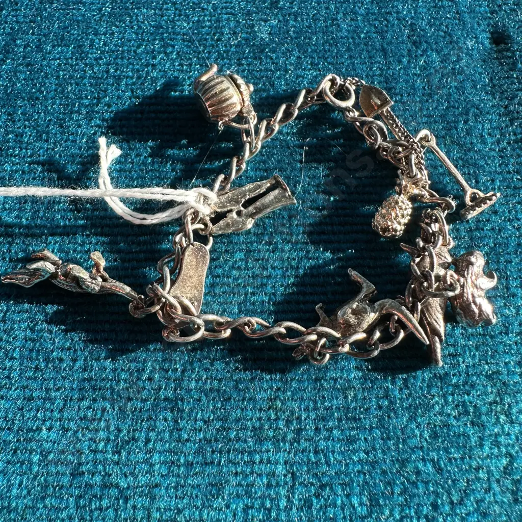 Charm bracelet - some Sterling Silver Image 1++