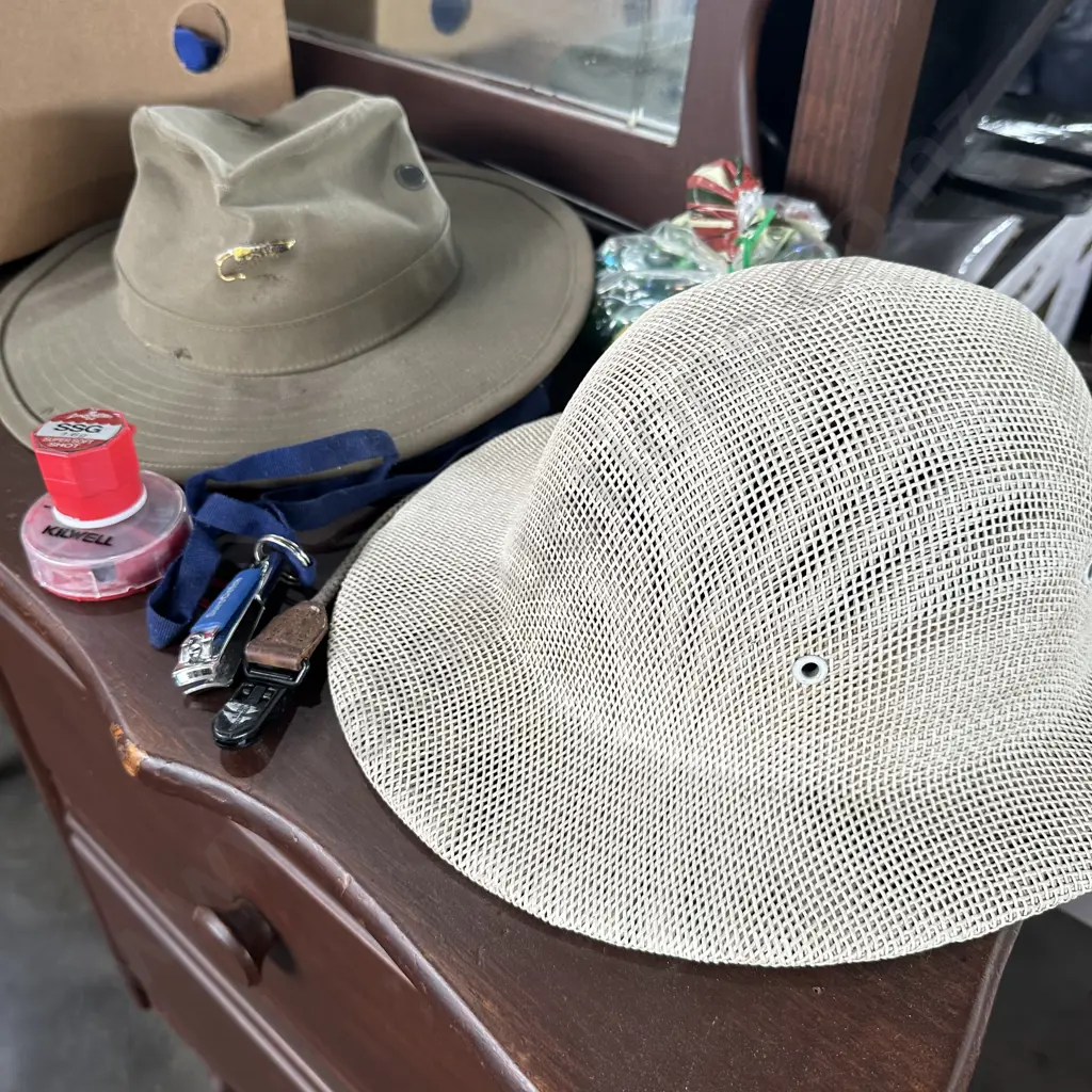 hats, fishing clippers, glass ball displays etc Image 1++