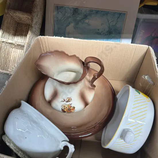 Jug and pan etc