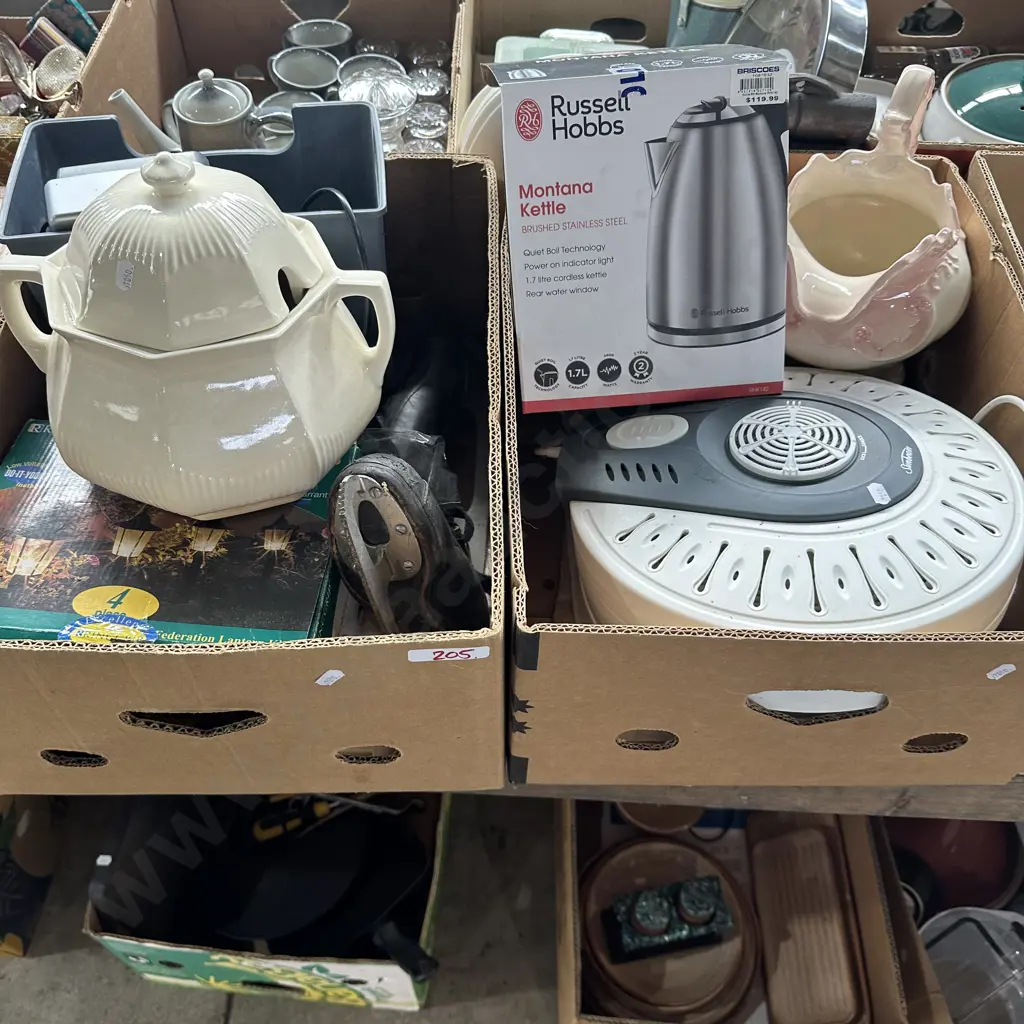 2 Boxes Jugs, paper shredder etc Image 1++