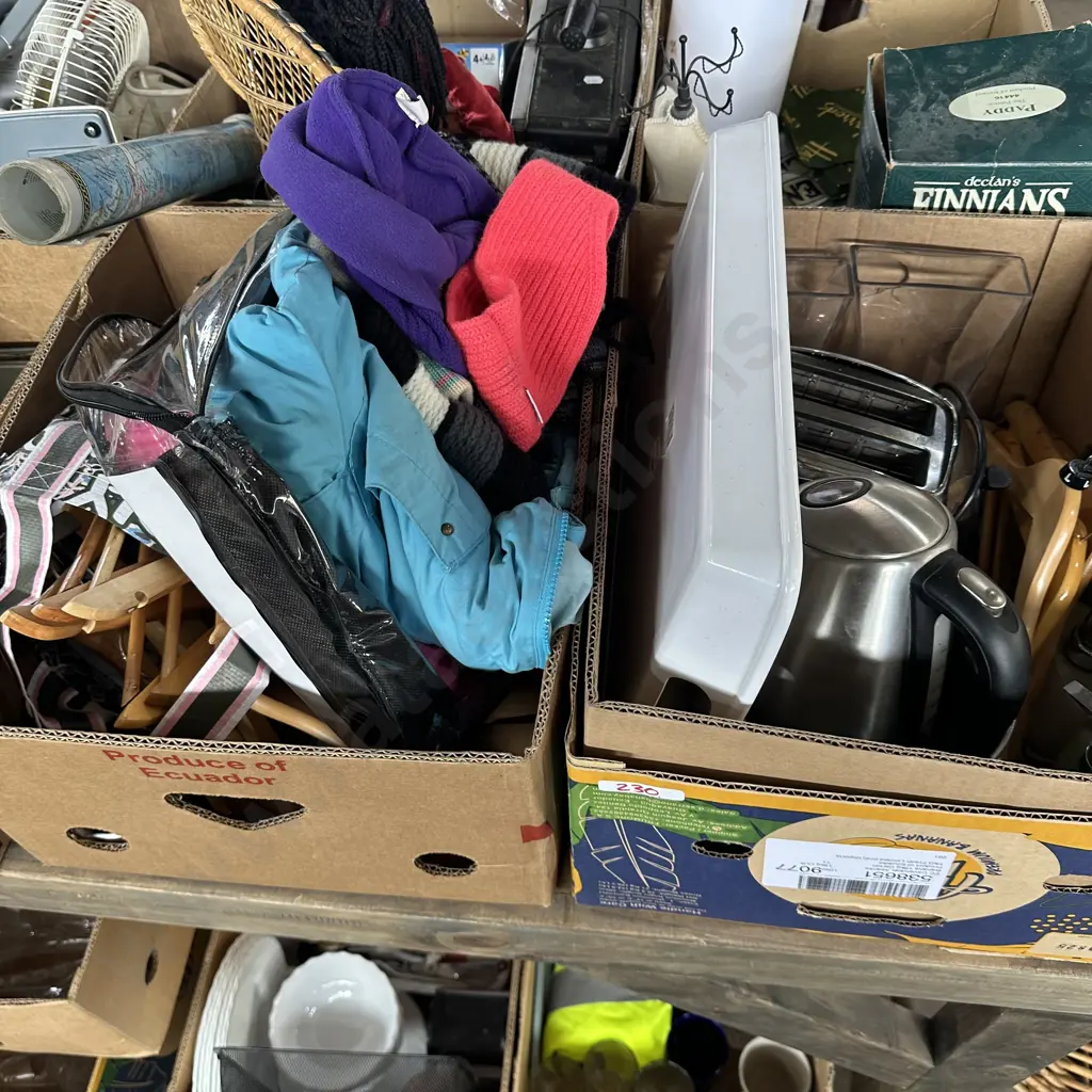 2 Boxes Jug, toaster,vases, coat hangers etc Image 1++