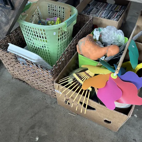 2 Boxes gardening and laundry