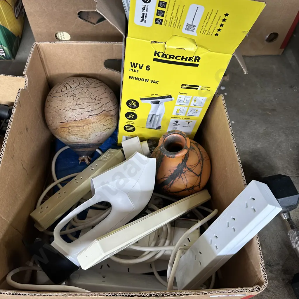 Box with Karcher window vac, pottery etc Image 1++