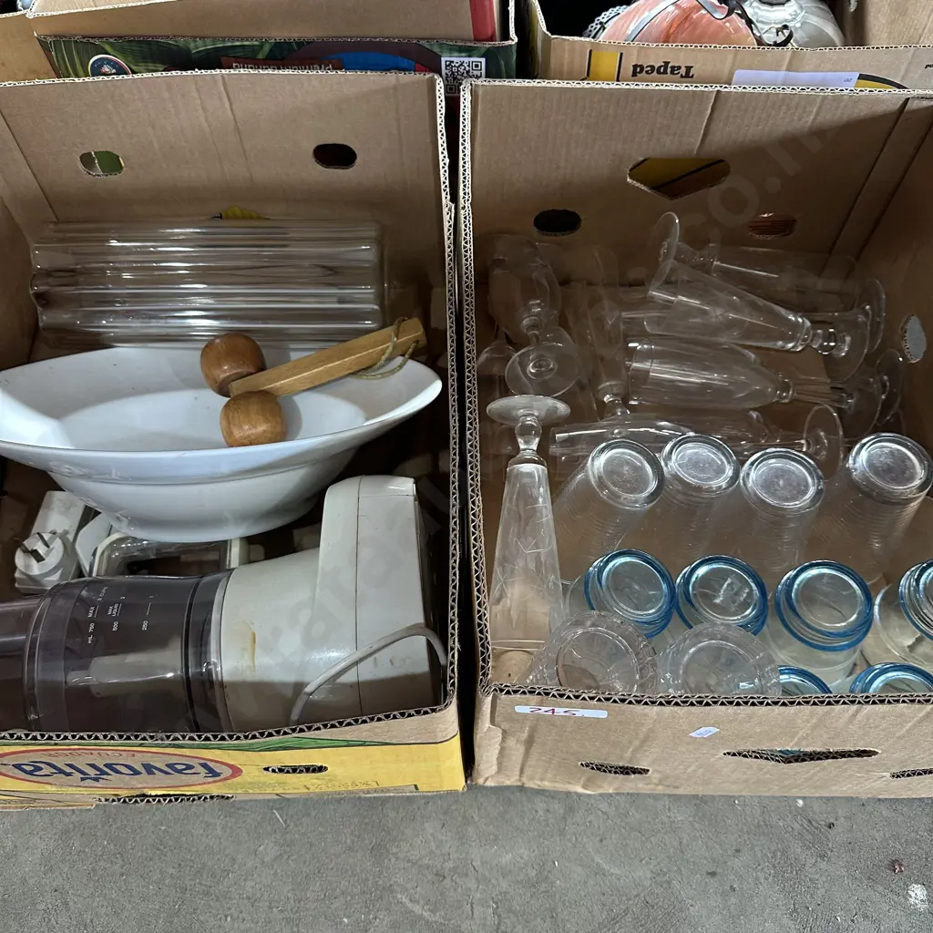 2 Boxes Kitchen wizz, glasses etc Image 1++