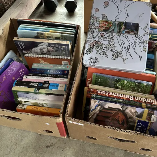 2 Boxes of books