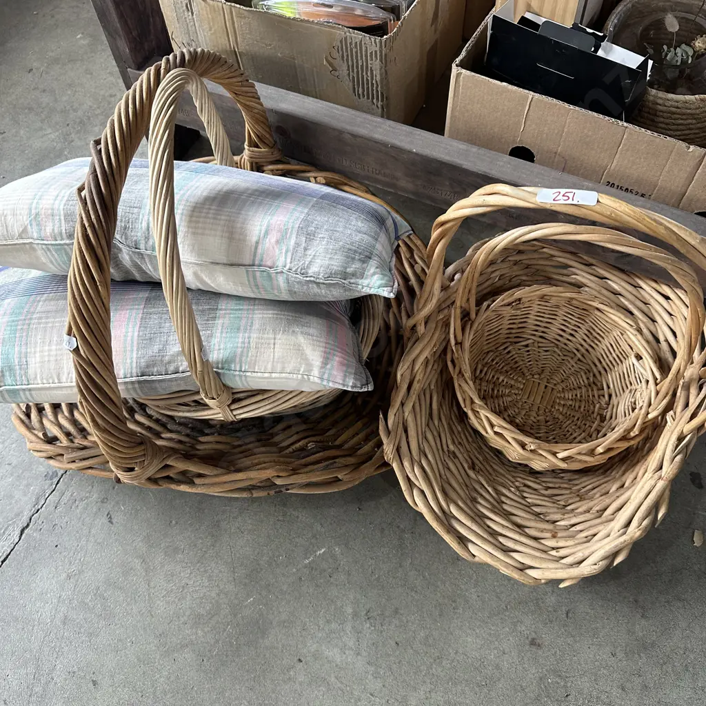 Cane baskets and cushions Image 1++