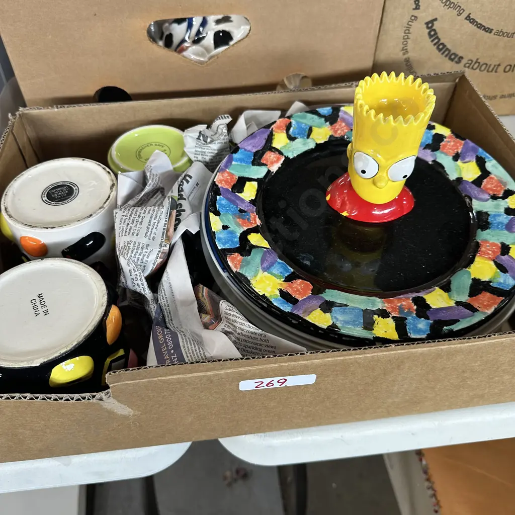 Box of plates and mugs etc Image 1++