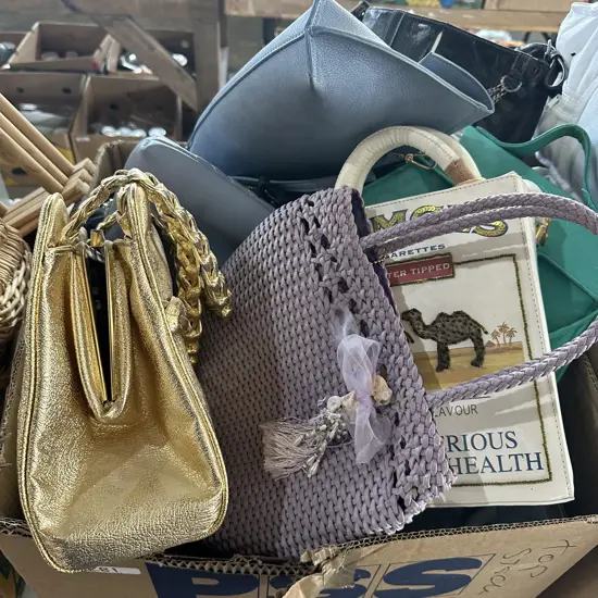 Large Box of vintage hand bags