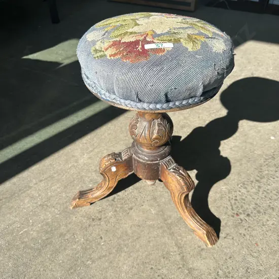 Tapestry top stool
