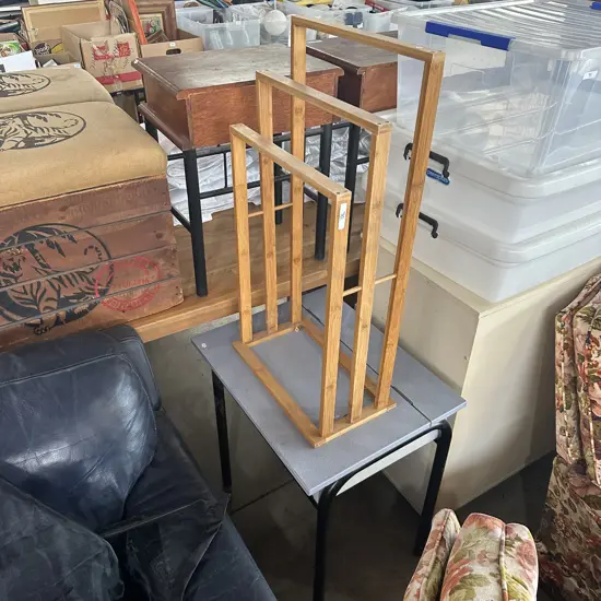 Desk and towel rail