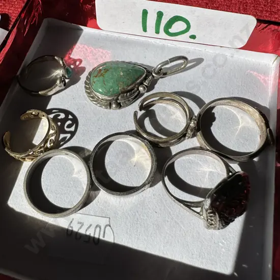 7  rings & pendant