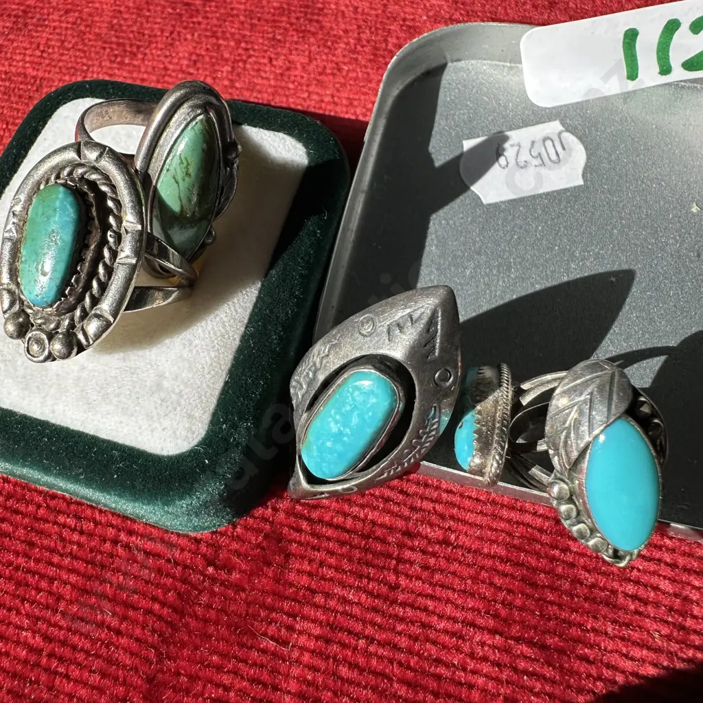 Turquoise & Sterling rings Image 1++