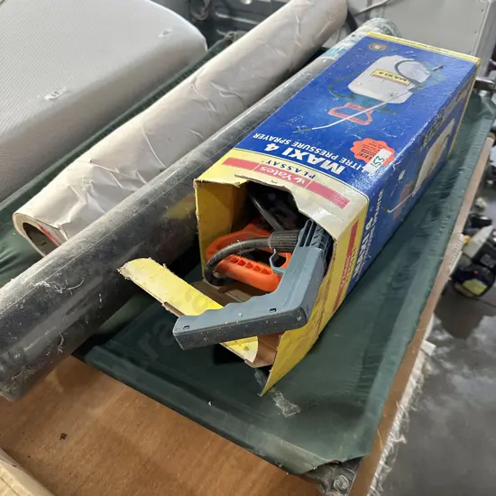 Sprayer, weed mat paper, pet bed