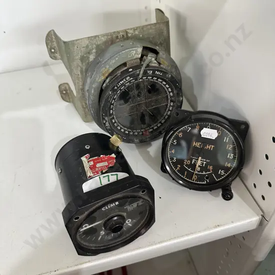 Compass and aeroplane gauges
