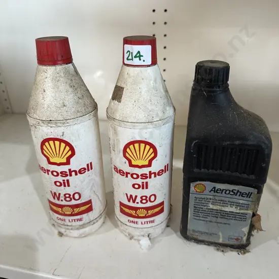 3 Aeroshell oil bottles