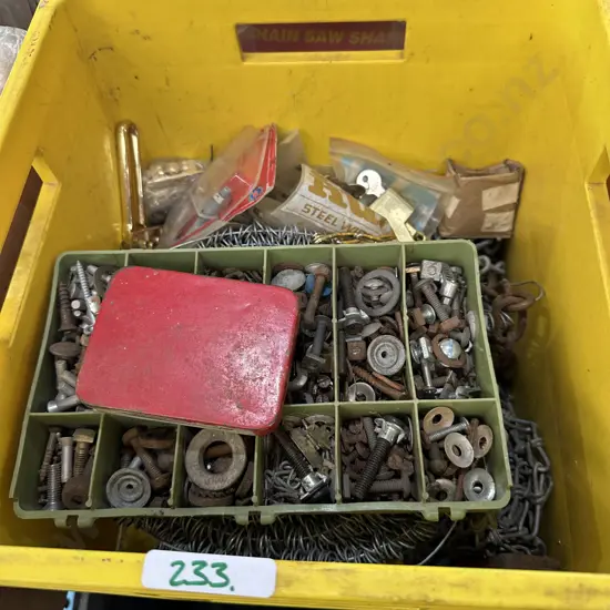 Bin of hardware