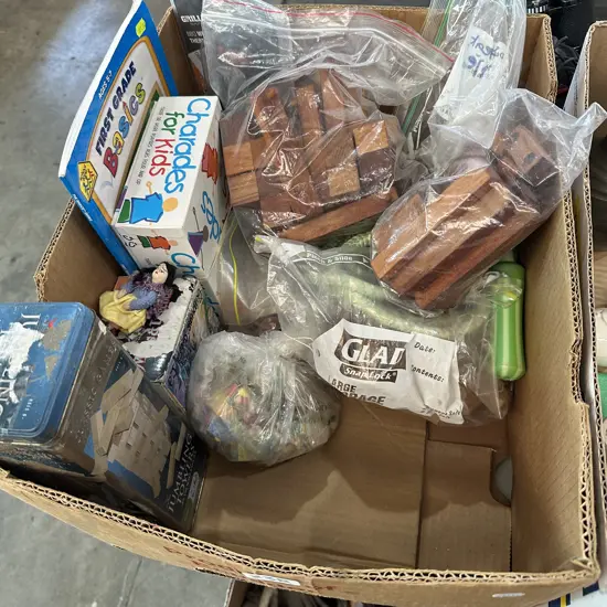 Blocks, toys, BBQ wireless thermometer etc